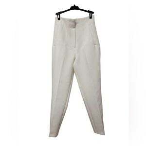Zara Classic Minimalist White Trousers (Size XS)